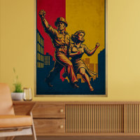 Soldados Heroicos Arte de Propaganda do Exército R