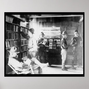 Pôster Soldados na Biblioteca 1912