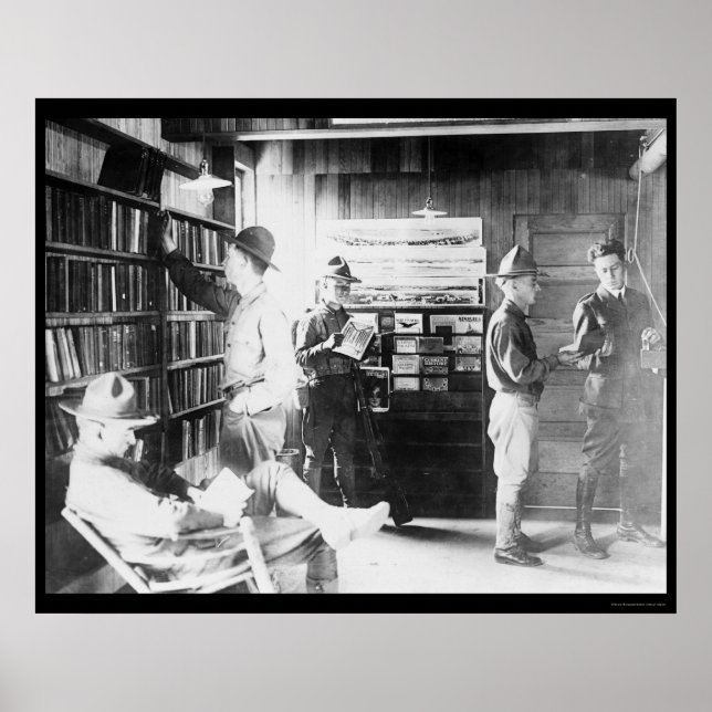 Pôster Soldados na Biblioteca 1912 (Frente)