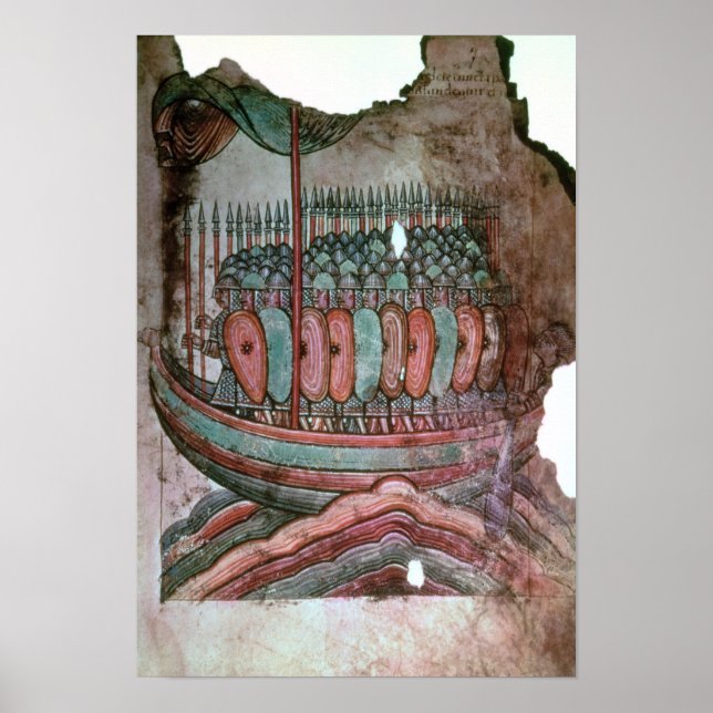 Poster Soldados normandos atravessando o canal inglês (Frente)