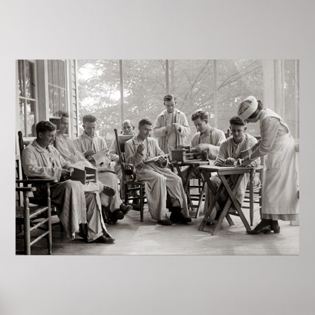 Pôster Soldados WWI em Walter Reed (Frente)