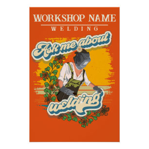 Pôster Soldadura sarcástica dizendo nome de oficina perso