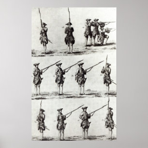 Poster Soldiers with bayonets