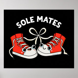 Poster Sole Mates Funny Calçado Pun Dark BG