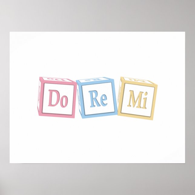 Poster Solfeggio Baby Blocks Música (Frente)