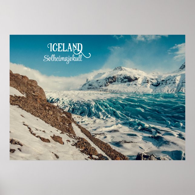 Poster Solheimajokull, Islândia (Frente)