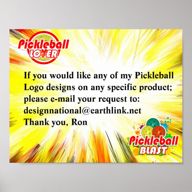 Pôster Solicitação de Design de Pickleball (Frente)