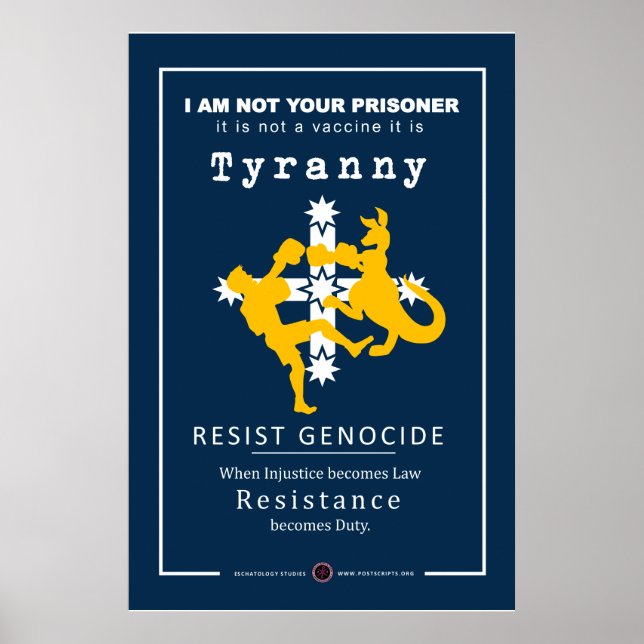 Poster Solidariedade à Austrália - Resistência à Tirania (Frente)