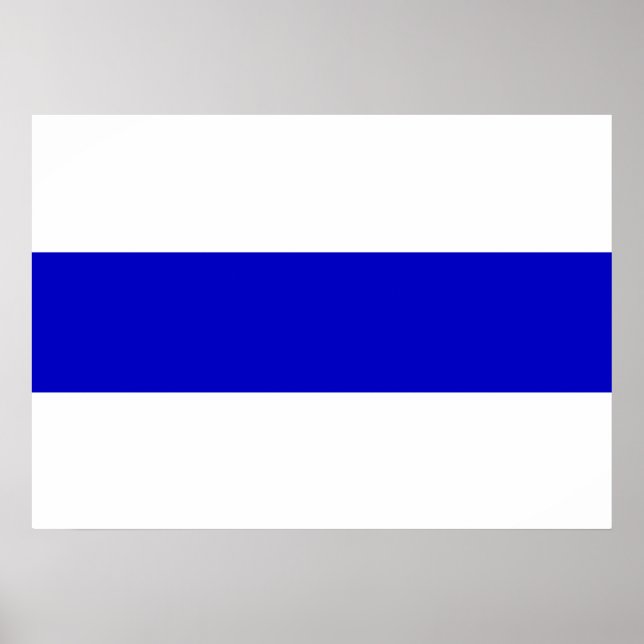 Poster solidariedade da linha azul ucrânia com bandeira a (Frente)