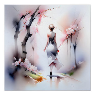 Pôster Solitário Andando