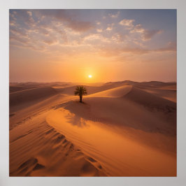 Poster Solitude do deserto - Dunas do Ouro em Arte Fina S