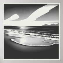 Solitude do Oceano Preto e Branco