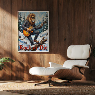 Poster Solo com Capas de Neve: Riff de inverno do Leão
