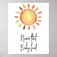 Solo de aquarela - Diga a esse bebê comida