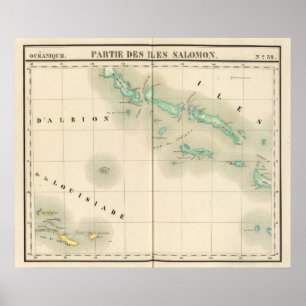 Poster Solomon Island Oceania nenhuns 32