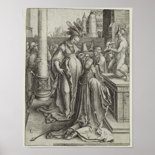 Pôster Solomon Prays em frente a uma imagem gravena, c.15 (Frente)