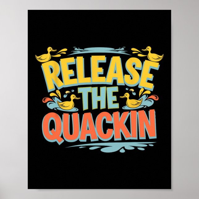 Poster Solte O Quackin Gym Bodybuilding. (Frente)
