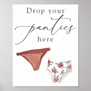 Poster Solte suas calças aqui Lingerie Chá