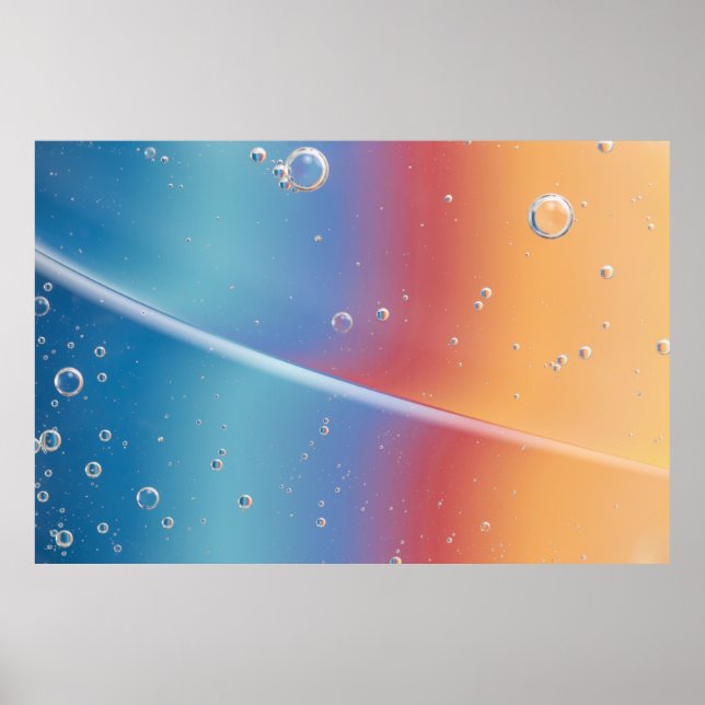 POSTER SOLTEIRAS DE ÁGUA NO BALDE DE PLÁSTICO AZUL (Frente)
