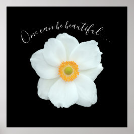 Poster Solteiro Branco Flor Um Pode Ser Um Poema Bela