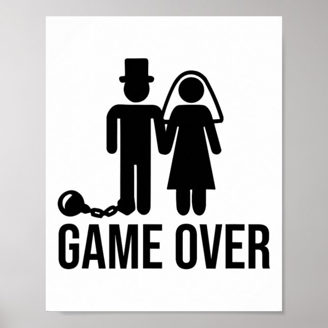 Poster Solteiro De Casamento De Noiva Engraçado Bachelore (Frente)