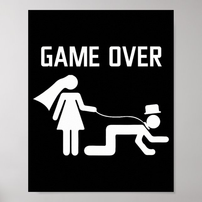 Poster Solteiro De Casamento De Noiva Engraçado Bachelore (Frente)