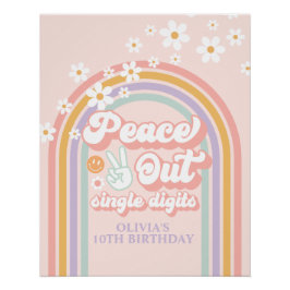 Pôster Solteiro Dígitos da Paz arco-íris 10º Aniversário