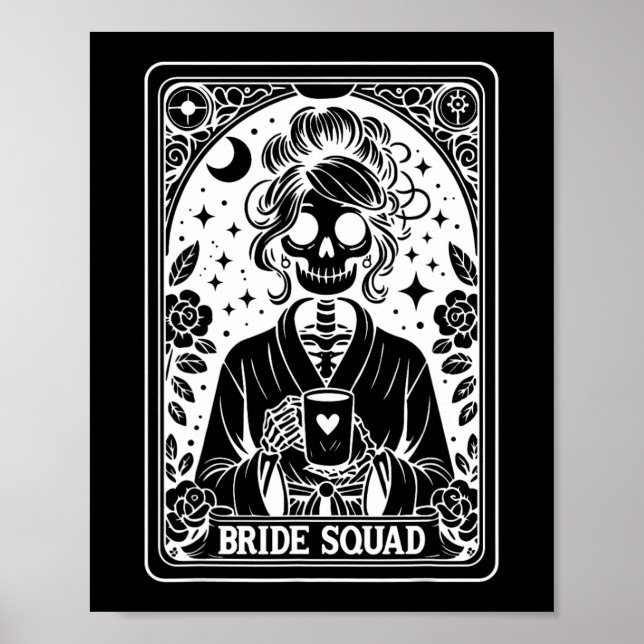 Poster Solteiro Gótico Tecido de Placa de Tarot Bride Esq (Frente)