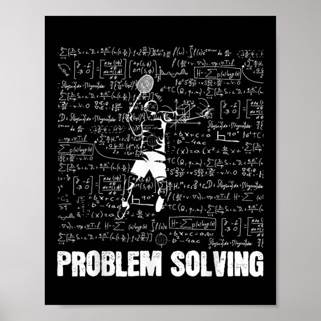 Poster Solução de Problemas de Badminton Jogadores Esport (Frente)
