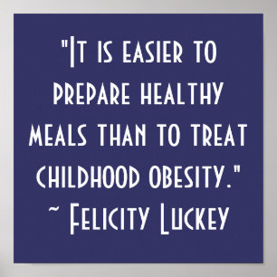 Pôster Soluções de obesidade infantil