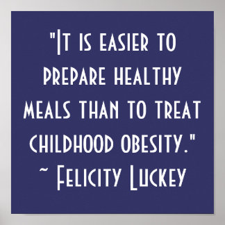 Pôster Soluções de obesidade infantil