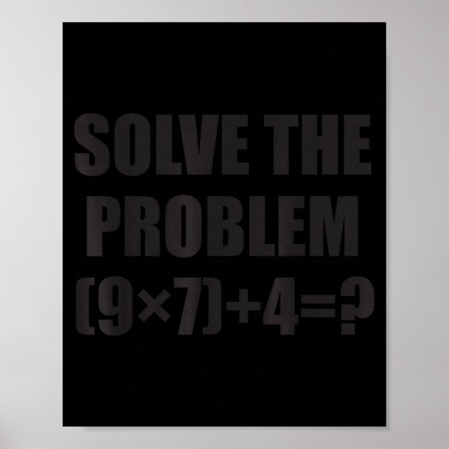 Poster Solve The Problem Funny 67 Meme Brainrot Math Teac (Frente)