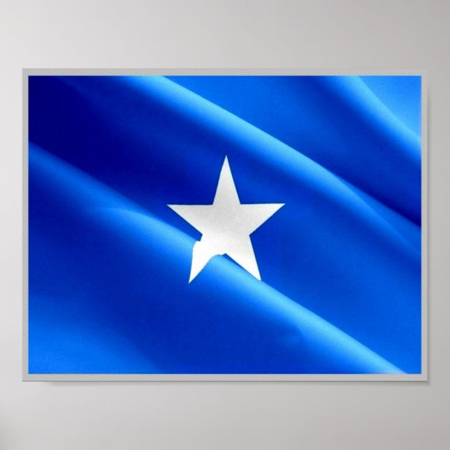 Poster Somália - Bandeira de Ondas - (Frente)