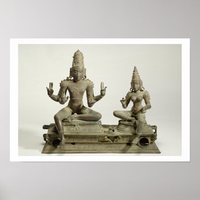 Poster Somaskanda, Chola, Tamil Nadu (bronze) (Frente)