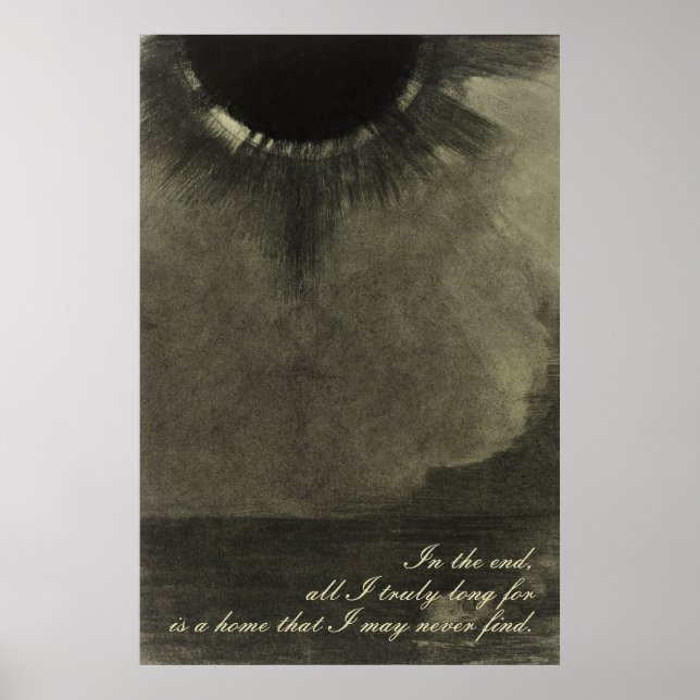 Poster Somber Odilon Redon Ink 1880s - The Walleye (Frente)