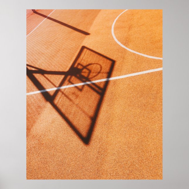 Poster Sombra do aro de basquete (Frente)