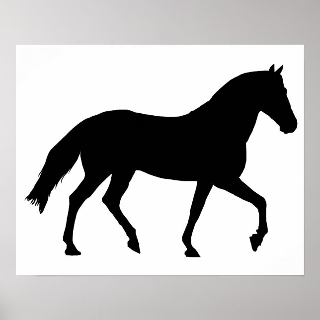 Poster Sombra do Cavalo Negro Silhouette Pony Horse Simpl (Frente)