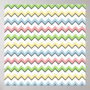 Poster Sombra Pastel da Chevron-Gota por Shirley Taylor