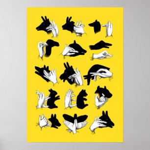Poster Sombras da mão