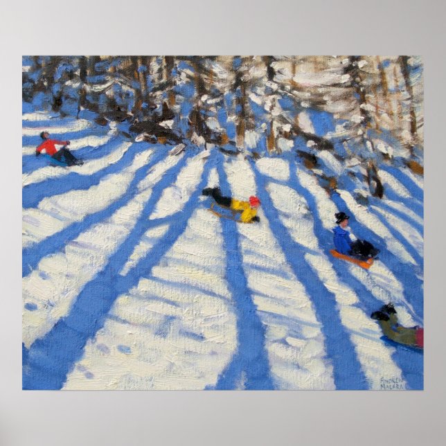 Pôster Sombras das árvores Morzine (Frente)