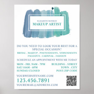 Poster Sombras De Publicidade Artista Azul E Makeup