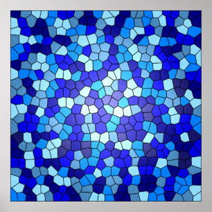 Pôster Sombras de Vidro Azul Obtidos por Shirley Taylor