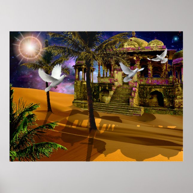 Pôster Sombras na areia. (Frente)