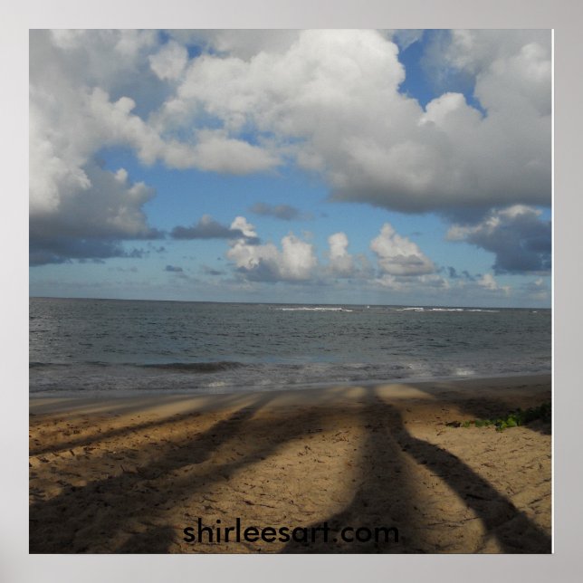 Poster Sombras na praia (Frente)