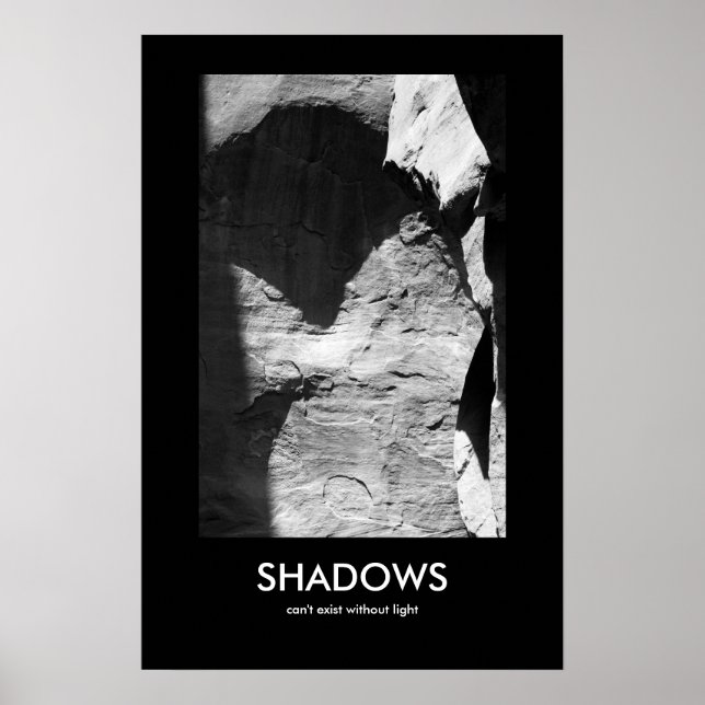 Poster Sombras não podem existir sem luz (Frente)