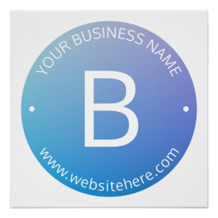 Pôster Sombreado Azul e Roxo com Texto Editável