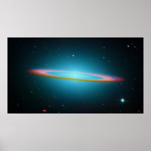Poster Sombrero Galaxy in Infrared Light