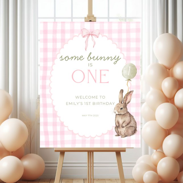 Pôster Some Bunny is One Birthday Welcome Sign (Criador carregado)