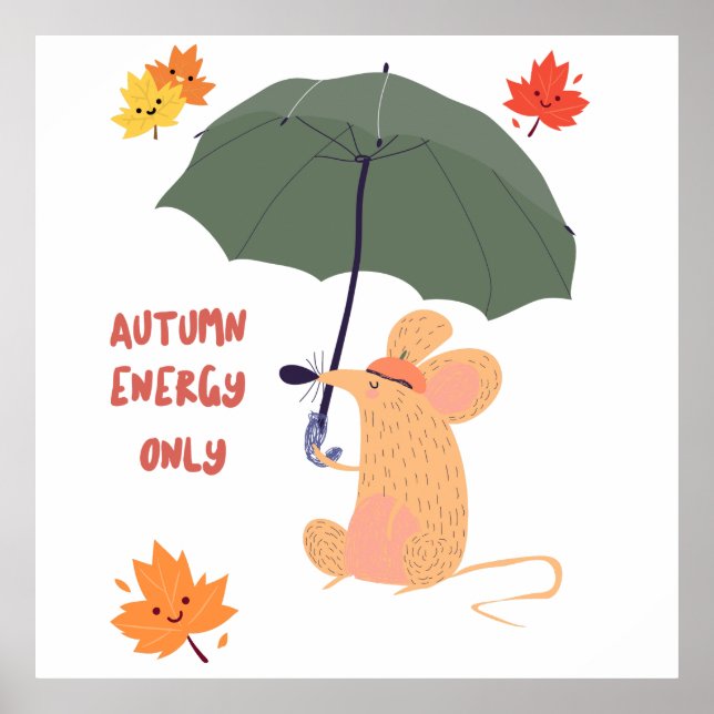 Poster Somente energia do outono (Frente)