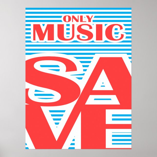Poster Somente Música Salvar (Frente)